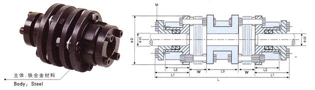 膜片胀套联轴器设计图