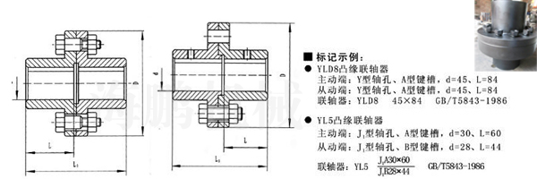 <strong>YLD型凸缘联轴器</strong>结构和说明